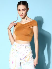 Buy Veni Vidi Vici Women Blue Crop Top Tops for Women 765989