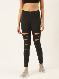 Buy FOREVER 21 Women Solid Boot Cut Legging With Crisscross Waist Band Leggings for Women 21758960 Myntra
