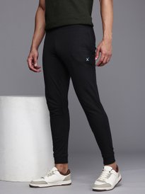 Buy Mufti Men Black Solid Slim-Fit Joggers Track Pants for Men