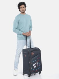 Buy Skybags Blue Solid 4W EXP Soft-Sided Medium Trolly Bag