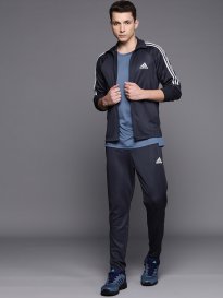 Buy ADIDAS Men Navy Blue Solid 3 Stripes Woven Tracksuit Tracksuits for Men 14791460 Myntra