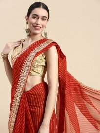Buy Apratim Leheriya Gota Patti Saree Sarees for Women 21506578 Myntra