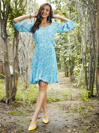 Buy MANGO Off White & Brown Polka Dots Sustainable Tiered One