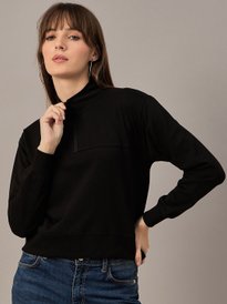Buy The Roadster Lifestyle Co Women Solid Sweatshirt - Sweatshirts