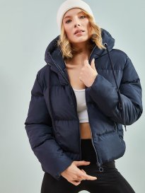Buy BIANCO LUCCI Hooded Puffer Jacket - Jackets for Women 30693605 | Myntra