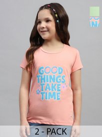 Buy XY Life Girls Pack Of 3 Pure Cotton T-shirts - Tshirts for