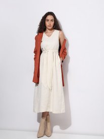 Buy H&M Ramie Maxi Dress - Dresses for Women 28462402 | Myntra