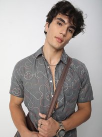 Buy MASCLN SASSAFRAS Relaxed Tropical Printed Drop Shoulder