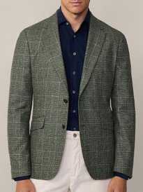 Buy HACKETT LONDON Herringbone Self-Design Single-Breasted Wool