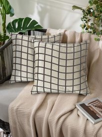 Buy Amoliconcepts Brown Gold-Toned Cotton Embroidered Square