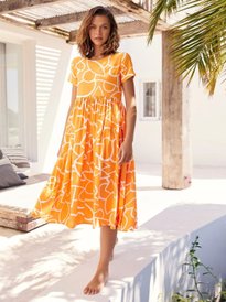 ⭐︎希少⭐︎CARAMEL VINTAGEFLORAL PRINT DRESS 8A Buy StyleCast Peach Coloured Floral Printed Maxi Dress - Dresses