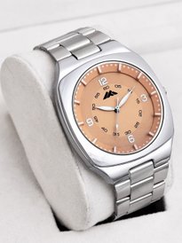 Buy maxima Men Brass Dial & Stainless Steel Bracelet Style Straps