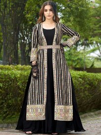 Buy Anastay Clothing Women Printed Solid Fit and Flare Jacket