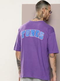 Buy Kook N Keech Typography Printed Drop-Shoulder Washed Effect