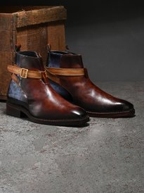 Buy ITALIAN SHOES CO Men Side Zip Leather Ankle Length Boots with