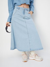 Buy max ALAYA F x URB_N Women Washed Denim Skirt Skirts for