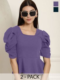 Buy ZIP By payalandzinal Floral Print Bell Sleeve Cotton Top