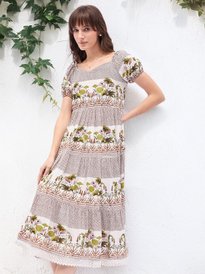 white christmas dresses Pink Embroidered Floral Midi Dress - All Dresses main image 0