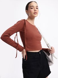 Buy Tokyo Talkies Flared Sleeve Crop Top - Tops for Women 27515768