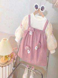 yk girls self design a-line dress product info and reviews YK Girls Cotton Self Design Dress – Myntra International