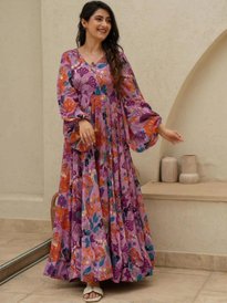 corsica women's floral printed fit & flare maxi dress reviews Floral 'Carina' Maxi Dress with V-Neckline X-Small / Red/Orange - Dresses - Women's Clothing & Accessories main image 1