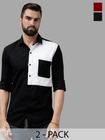 Buy SZN Men Standard Colourblocked Casual Shirt - Shirts for Men