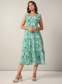 Teal Monsoon Monsoon Celeste Maxi Dress Esme Green Floral Print Frill Detail Maxi Dress Frock And Teal Monsoon Monsoon Celeste Maxi Dress Esme Green Floral Print Frill Detail Maxi Dress Frock And
