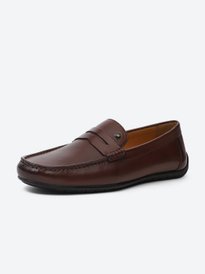Buy Fabindia Men Woven Design Leather Loafers - Casual Shoes  display picture 2