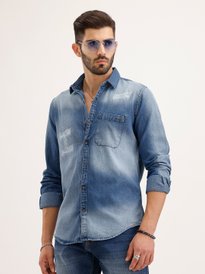 Buy WROGN Pure Cotton Denim Shirt - Shirts for Men 33009107 | Myntra