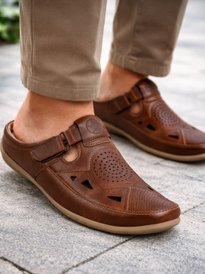 Buy Birkenstock Boston Ginger Brown Regular Width Embossed Natural