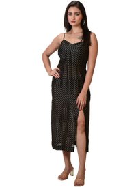 chinese dress ladies Belted Polka Dot Halter Maxi Dress