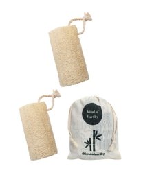 Buy Kind of Earthy Set Of 2 Ramie Plant Bath Loofah With Reusable