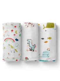 Buy Moms Home Infants Set Of 2 Printed Organic Cotton Muslin Swaddle Diapers for Unisex Kids 20328558 Myntra