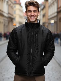 Buy H&M Men Loose Fit Printed Pure Cotton Denim Jacket Jackets