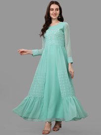 sachin and babi light blue dress Embroidered Mini Dresses main image 0