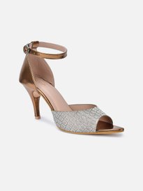 Buy VALIOSAA Women Gold-Toned Solid Heels Heels for Women