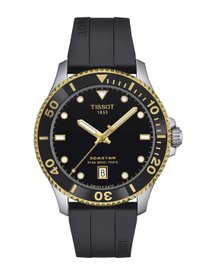 Buy TISSOT Men Black Embellished Dial Black Straps Motion