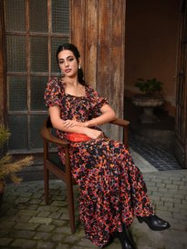 Buy DressBerry Curve Plus Size Floral Print A-Line Midi Dress - Dresses for  Women 25981636 | Myntra