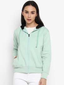 Buy Alan Jones Women Solid Hooded Front Open Cotton Sweatshirt Sweatshirts for Women 31051902 Myntra