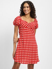 Buy FOREVER 21 Pink Polka Dots Printed Sheath Dress - Dresses for Women  25109784 | Myntra