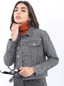 Buy Tokyo Talkies Women Washed Crop Denim Jacket with Embroidered