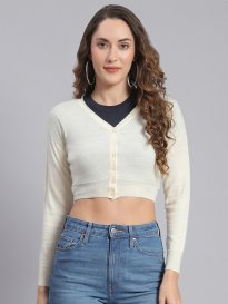 Buy Monte Carlo Women s Pure Wool Black Solid Front Open Blouse Sweaters for Women 19055434 Myntra