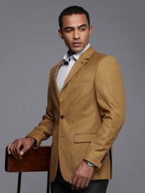 Buy Louis Philippe Men Blue Black Regular Fit Checked Woollen Tweed Formal Blazer Blazers for Men 10946366 Myntra