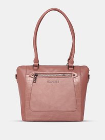 Caprese NATLIE T Large Tote Bag - Faux Leather Croc Texture, 47x57x17 Cm, Olive Green - View #6