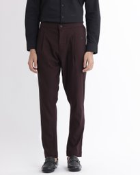 Buy RARE RABBIT Men Medo-P Regular Fit Front-Pleated Trousers