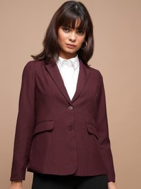 Buy CHIC BY TOKYO TALKIES Maroon Women Single-Breasted Formal