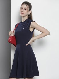 sachin and babi light blue dress TOMMY HILFIGER Womens Floral Hi-Low Midi