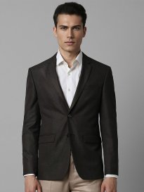 Buy Louis Philippe Men Blue Black Regular Fit Checked Woollen Tweed Formal Blazer Blazers for Men 10946366 Myntra