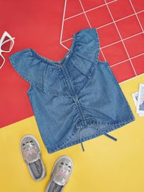 Buy Pantaloons Junior Girls Pink Solid Regular Top Tops for