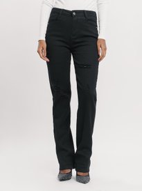 Freakins Black Bootcut Jeans Ripped Ladies Jeans Black Distressed